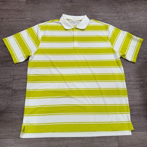 Nike Polo Shirt Mens Extra Large Yellow Breathable‎ Vented Outdoor Performance - Picture 1 of 11